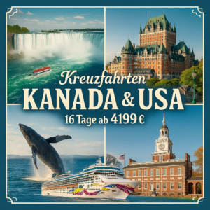 Kreuzfahrten Kanada & USA: Kreuzfahrt mit Norwegian Jewel von Québec bis Philadelphia inkl. Kanada-Rundreise durch die Niagara-Region inkl. Nachprogr