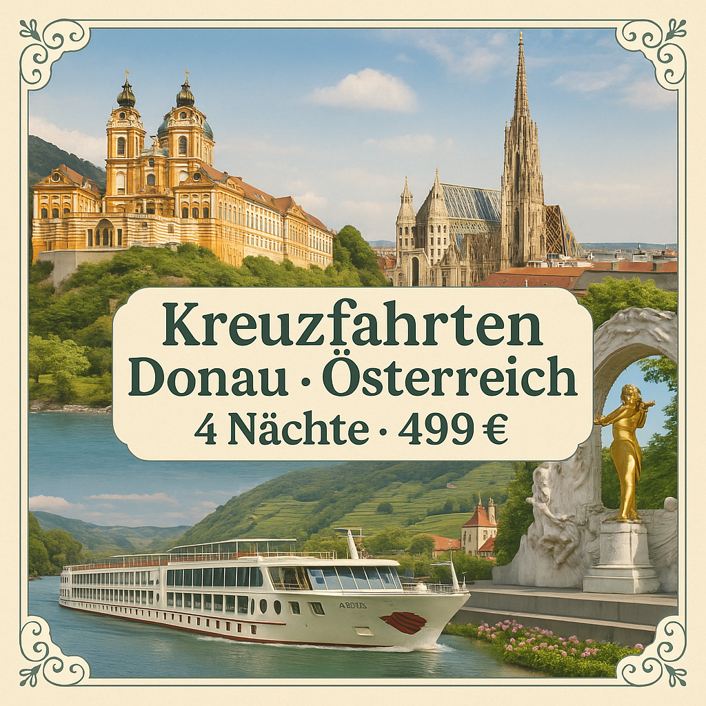 Kreuzfahrten Donau - Österreich: Flusskreuzfahrt mit A-ROSA BELLA/RIVA ab/an Passau 4 Nächte Premium-Plus-Schiff mit Premium alles inklusive Die Mus Kreuzfahrten Donau - Österreich: Flusskreuzfahrt mit A-ROSA BELLA/RIVA ab/an Passau 4 Nächte Premium-Plus-Schiff mit Premium alles inklusive Die Mus