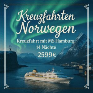 Kreuzfahrten Norwegen: Kreuzfahrt mit MS Hamburg ab/an Hamburg 14 Nächte Premium-Schiff mit Vollpension Magisch: Nordlichter über Norwegen