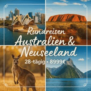 Rundreisen Australien & Neuseeland: Sydney, Ayers Rock & Milford Sound entdecken 28-tägig inkl. Flüge Mittelklassehotels mit Frühstück Inkl. 3 Sta