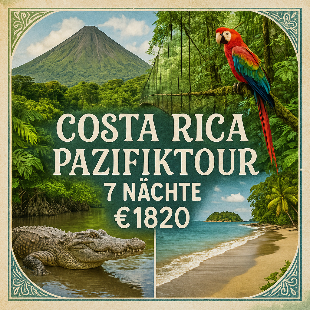 Rundreisen Costa Rica: Individuelle Rundreise ab/an San José: Costa Rica Pazifiktour 7 Nächte Vor- und Nachprogramm sowie weitere Reisebestandteile