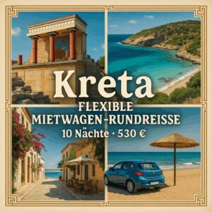 Rundreisen Griechenland - Kreta: Flexible Mietwagen-Rundreise ab/an Heraklion: Eine Insel voller Überraschungen 10 Nächte Route, Dauer und weitere R