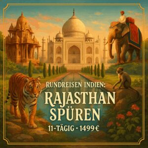 Rundreisen Indien: Rajasthan spüren: Tempelzauber & das strahlende Taj Mahal 11-tägig inkl. Flüge Mittelklassehotels mit Halbpension Inkl. Ausflüg