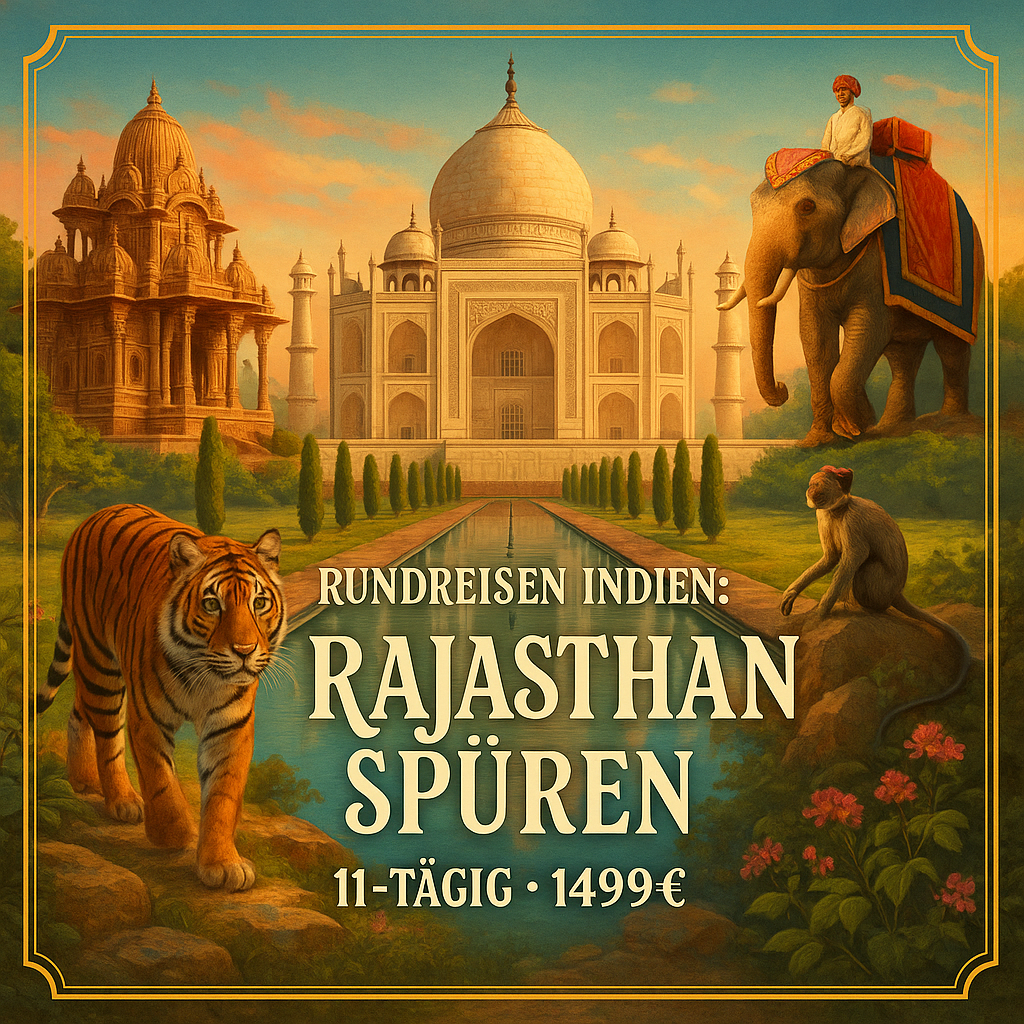 Rundreisen Indien: Rajasthan spüren: Tempelzauber & das strahlende Taj Mahal 11-tägig inkl. Flüge Mittelklassehotels mit Halbpension Inkl. Ausflüg