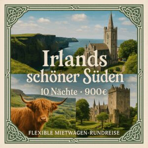 Rundreisen Irland: Flexible Mietwagen-Rundreise ab/an Dublin: Irlands schöner Süden 9 Nächte Route, Dauer und weitere Reisebestandteile flexibel w?