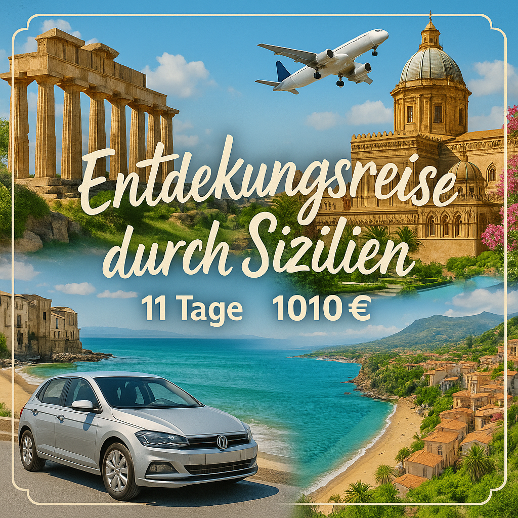 Rundreisen Italien - Sizilien: Flexible Mietwagen-Rundreise ab/an Catania: Entdeckungsreise durch Sizilien 9 Nächte Route, Dauer und weitere Reisebes