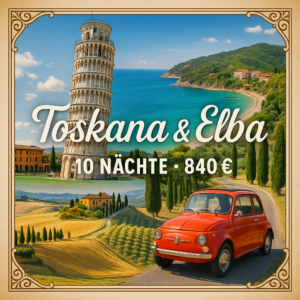 Rundreisen Italien - Toskana & Elba: Flexible Mietwagen-Rundreise ab/an Pisa: Toskana und Elba 10 Nächte Route, Dauer und weitere Reisebestandteile f
