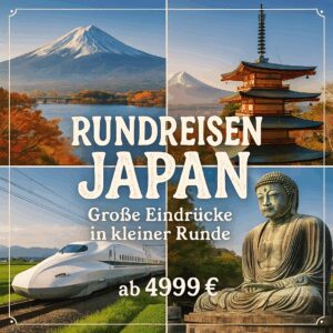 Rundreisen Japan: Große Eindrücke in kleiner Runde - Zen, Züge, Zauber 13- bzw. 16-tägig inkl. Flüge Mittelklassehotels mit Verpflegung Inkl. Fah