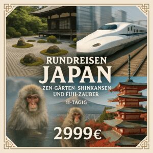 Rundreisen Japan: Zen-Gärten, Shinkansen und Fuji-Zauber 11-tägig inkl. Flüge Mittelklassehotels mit Frühstück Inkl. Besuch der Schneeaffen von Y