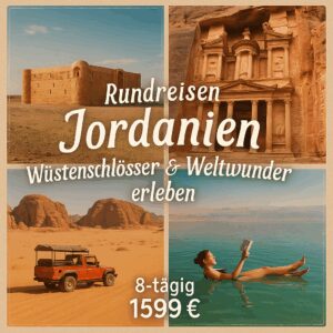 Rundreisen Jordanien: Wüstenschlösser & Weltwunder erleben 8-tägig inkl. Flüge Mittelklassehotels/Zeltcamp mit Halbpension Inkl. Ausflüge & Eintr