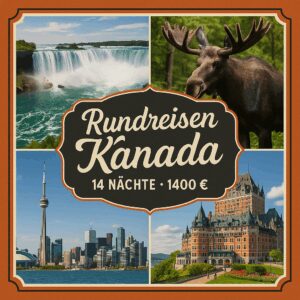Rundreisen Kanada - Ostkanada: Flexible Mietwagen-Rundreise ab/an Toronto: Highlights von Ostkanada 14 Nächte Route, Dauer und weitere Reisebestandte