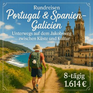 Rundreisen Portugal & Spanien - Galicien: Unterwegs auf dem Jakobsweg zwischen Küste und Kultur 8-tägig inkl. Flüge Mittelklassehotels mit Verpfleg