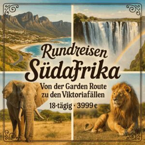 Rundreisen Südafrika: Von der Garden Route zu den Viktoriafällen 18-tägig inkl. Flüge Mittelklassehotels/-Lodges mit Frühstück Inkl. Ausflüge &