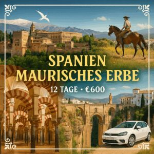 Rundreisen Spanien - Andalusien: Flexible Mietwagen-Rundreise ab/an Málaga: Spaniens maurisches Erbe 11 Nächte Route, Dauer und weitere Reisebestand