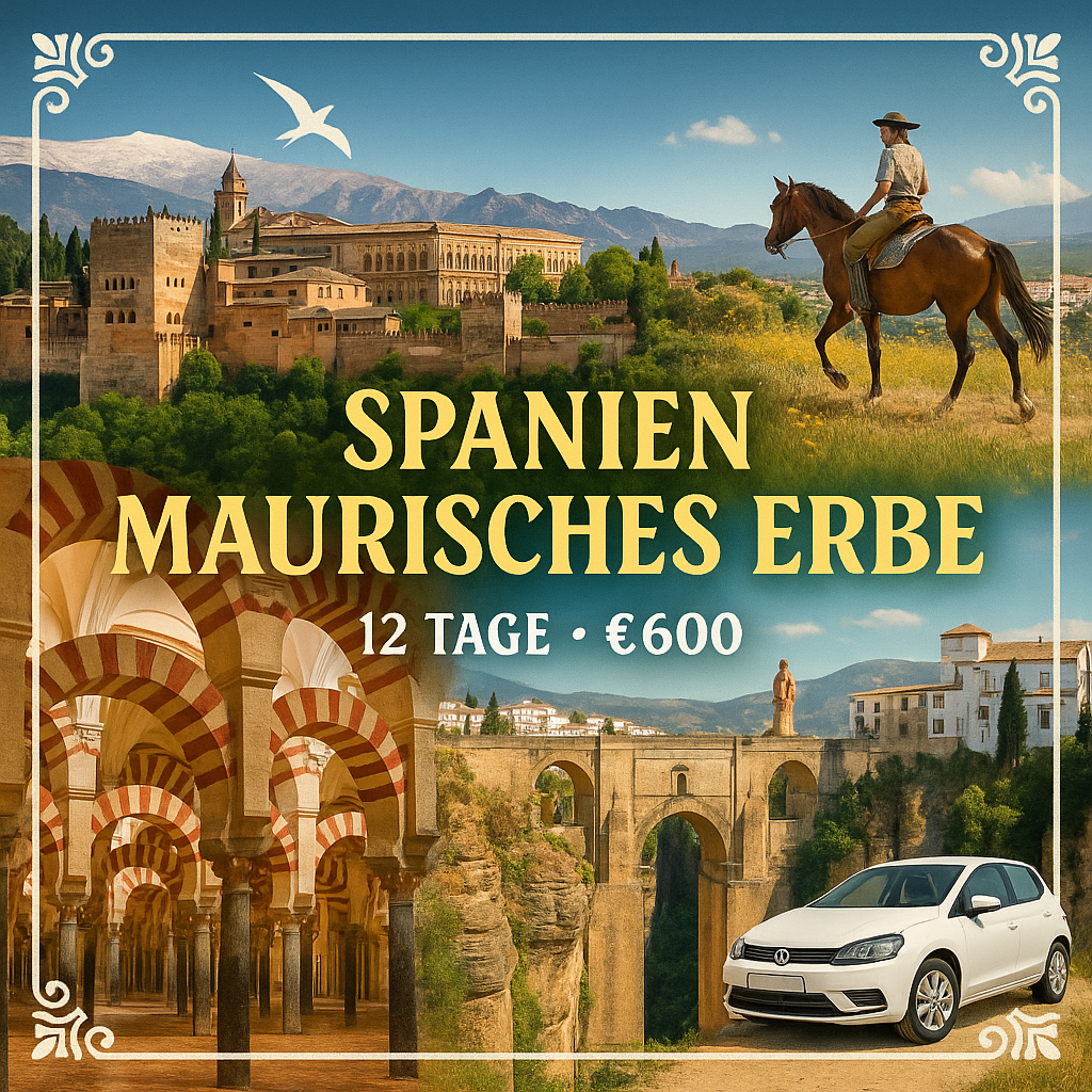 Rundreisen Spanien - Andalusien: Flexible Mietwagen-Rundreise ab/an Málaga: Spaniens maurisches Erbe 11 Nächte Route, Dauer und weitere Reisebestand