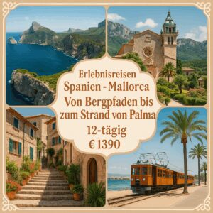 Erlebnisreisen Spanien - Mallorca: Von Bergpfaden bis zum Strand von Palma 12-tägig inkl. Flüge 3-/4-Sterne-Hotels/Kloster/4-Sterne-Hotel mit Verpfl