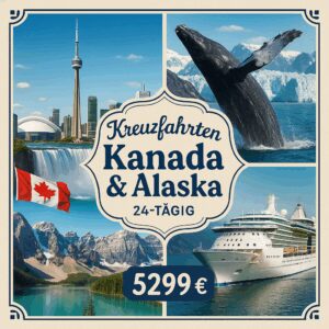 Kreuzfahrten Kanada & Alaska: Rundreise von Toronto bis Vancouver & Kreuzfahrt mit der Serenade of the Seas 24-tägig inkl. Flüge Mittelklassehotels