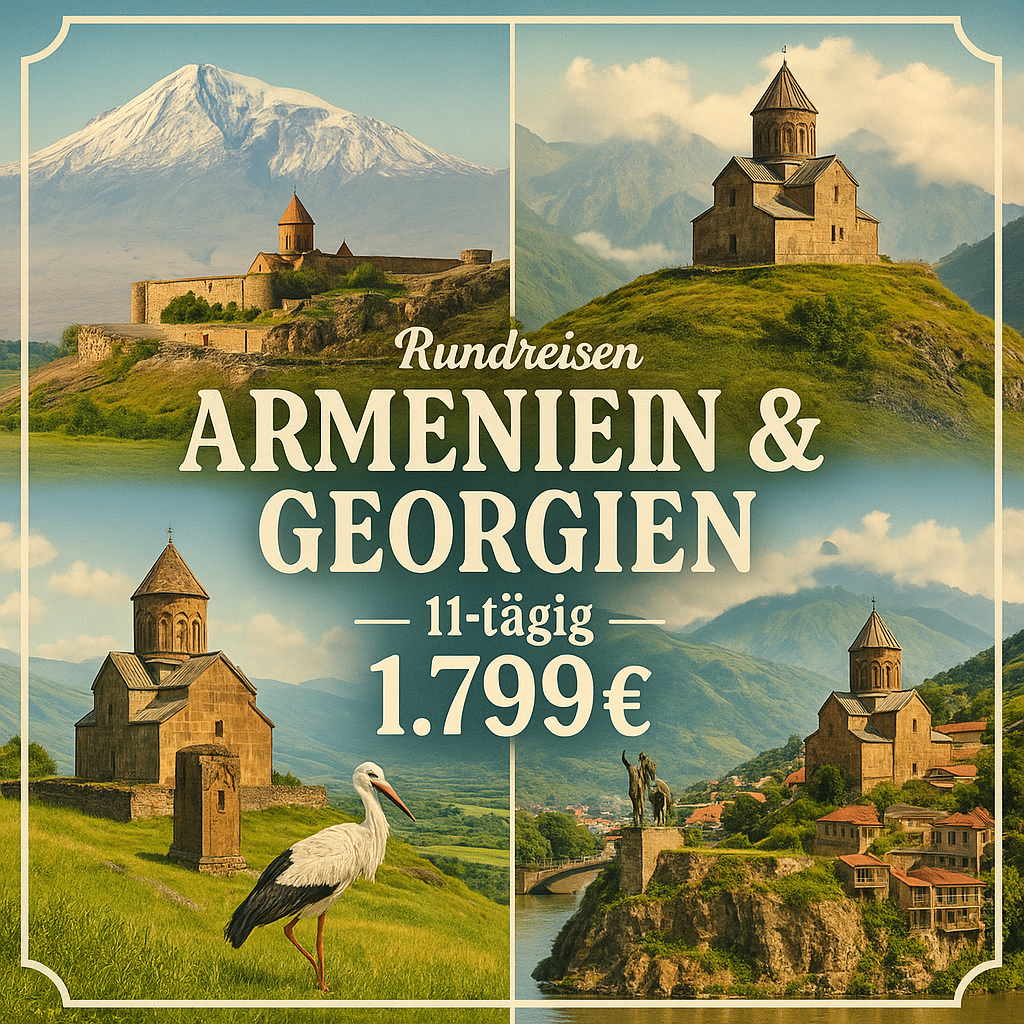 Rundreisen Armenien & Georgien: Eine Reise durch das Land der alten Schätze 11-tägig inkl. Flüge Mittelklassehotels mit Halbpension Inkl. Ausflüge