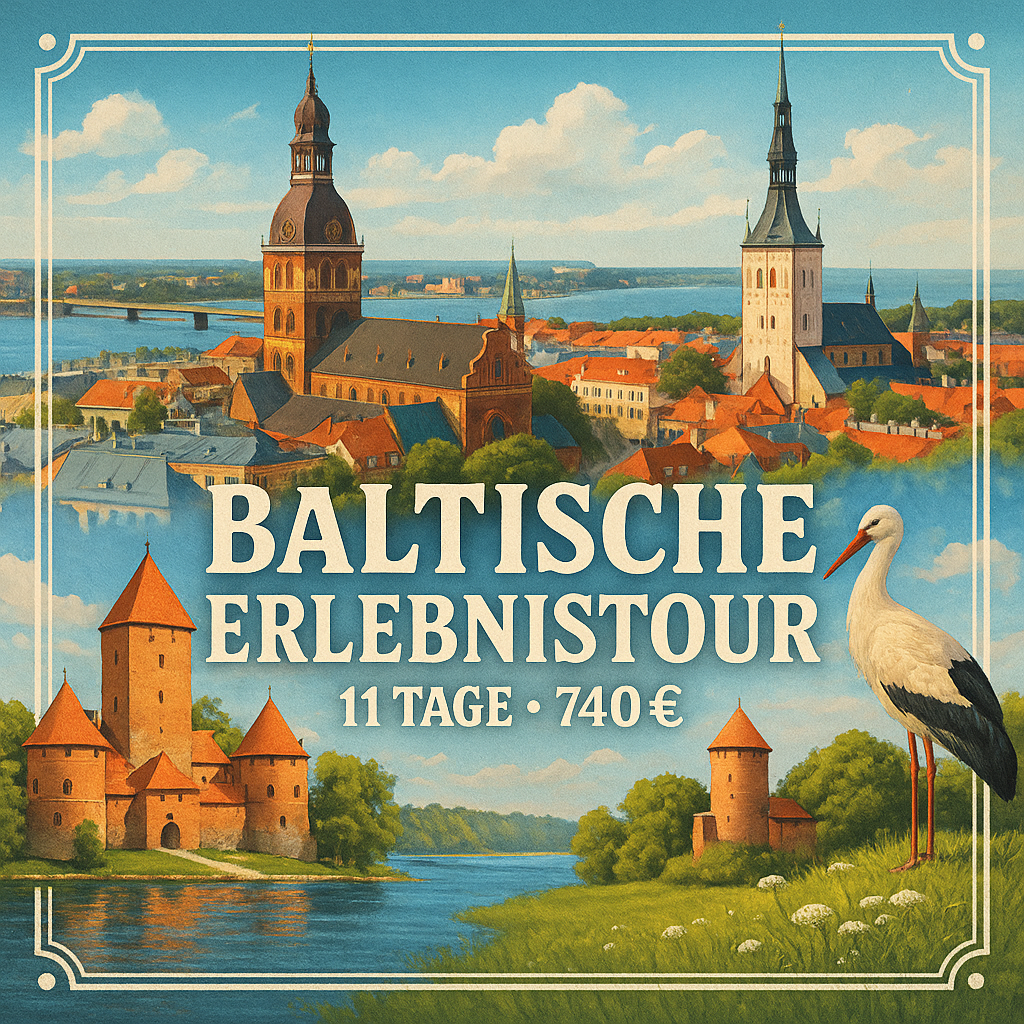 Rundreisen Baltikum : Flexible Mietwagen-Rundreise ab/bis Riga: Zwischen Ostsee, Nationalparks und Kulturmetropolen 14 Nächte Route, Dauer und weiter