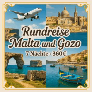 Rundreisen Malta und Gozo: Flexible Mietwagen-Rundreise ab/an Valletta: Doppelter Inselzauber 7 Nächte Route, Dauer und weitere Reisebestandteile fle