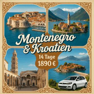 Rundreisen Montenegro & Kroatien: Flexible Mietwagen-Rundreise ab/an Dubrovnik: Montenegro & Kroatien 13 Nächte Route, Dauer und weitere Reisebestand