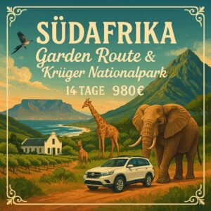 Rundreisen Südafrika - Garden Route & Krüger Nationalpark: Flexible Mietwagen-Rundreise ab Kapstadt bis Johannesburg: Südafrika Garden Route & Krü