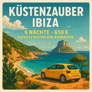 Rundreisen Spanien - Ibiza: Flexible Mietwagen-Rundreise ab/an Ibiza: Küstenzauber Ibiza 6 Nächte Route, Dauer und weitere Reisebestandteile flexibe