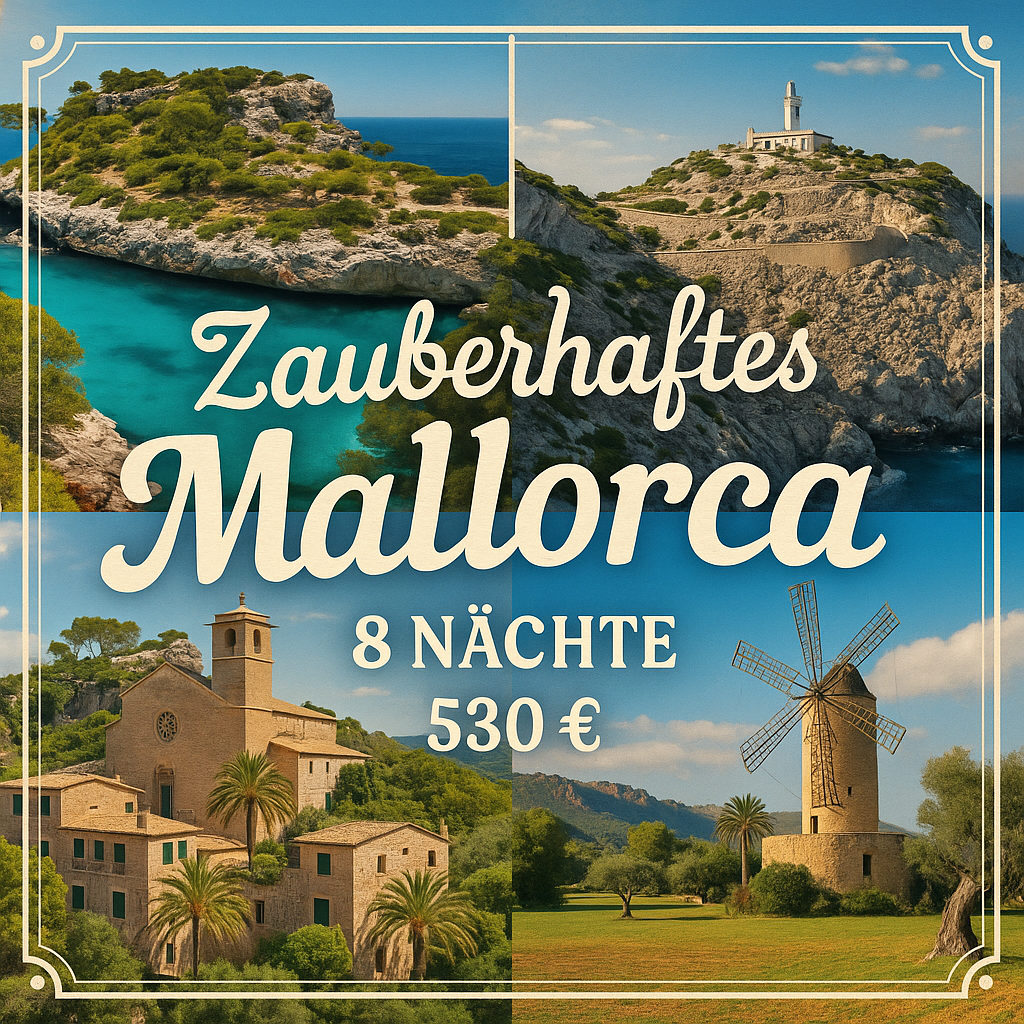 Rundreisen Spanien - Mallorca: Flexible Mietwagen-Rundreise ab/an Palma de Mallorca: Zauberhaftes Mallorca 7 Nächte Route, Dauer und weitere Reisebes