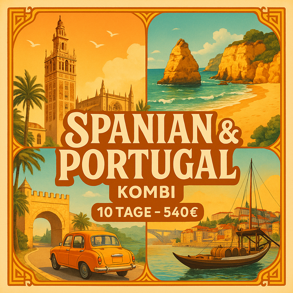 Rundreisen Spanien & Portugal Kombi : Flexible Mietwagen-Rundreise ab/an Jerez: Spanien & Portugal Kombi 9 Nächte Route, Dauer und weitere Reisebesta