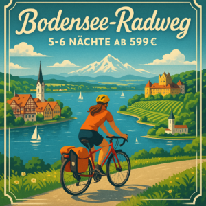Eigene Anreise Bodensee-Radweg: Radreise ab/bis Konstanz 5 bzw. 6 Nächte Mittelklassehotels/Gasthöfe mit Frühstück Inkl. Gepäcktransfer von Unter