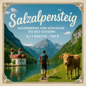 Eigene Anreise Deutschland & Österreich - Salzalpensteig: Wanderreise vom Königssee bis Bad Goisern 6 bzw. 7 Nächte 3-Sterne-Hotels/Gasthöfe/Pensi