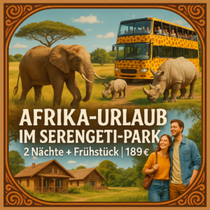 Eigene Anreise Lüneburger Heide - Hodenhagen: Afrika-Urlaub im Serengeti-Park 2 Nächte Serengeti-Park mit Frühstück Inkl. 2 x Tageseintritt und Bu