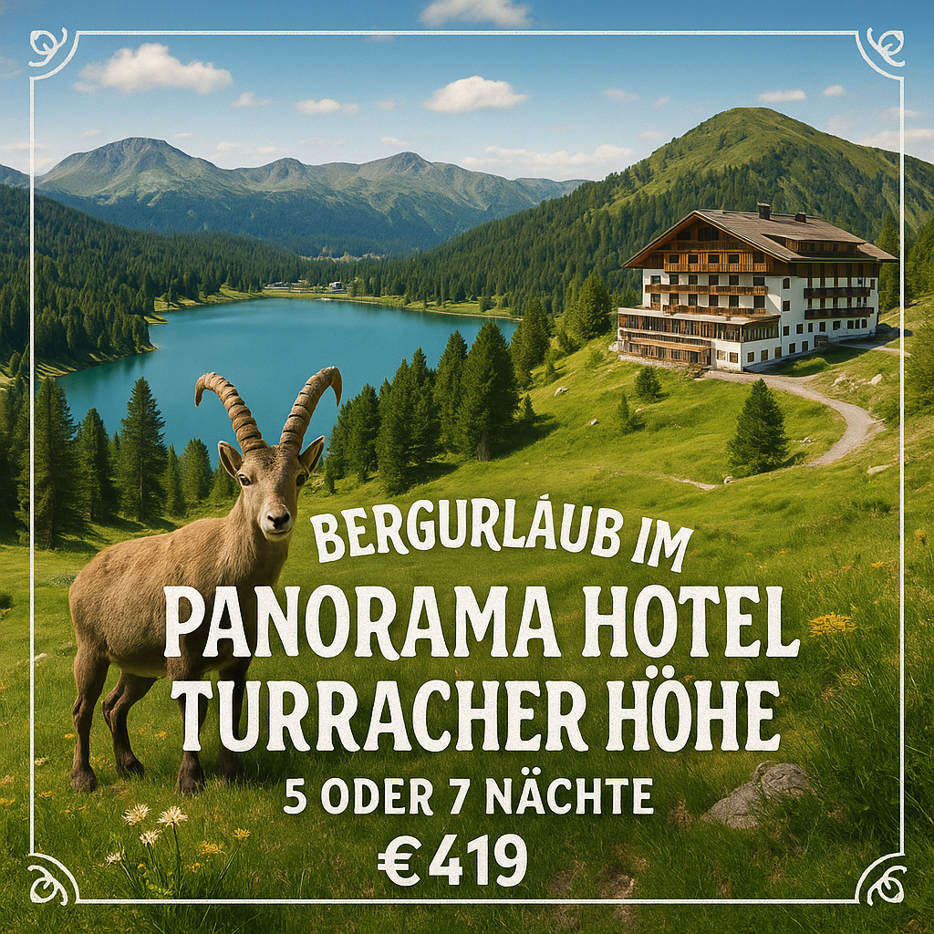 Eigene Anreise Österreich - Kärnten: Bergurlaub im Panorama Hotel Turracher Höhe in Ebene Reichenau 5 bzw. 7 Nächte 4-Sterne-Hotel mit Halbpension