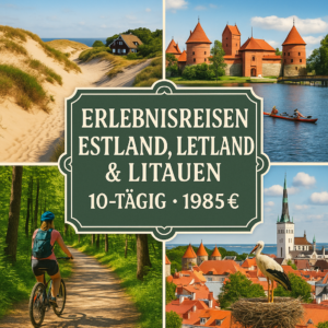 Erlebnisreisen Estland, Lettland & Litauen: Aktiv die Schätze des Baltikums zwischen Natur und Kultur entdecken 10-tägig inkl. Flüge Mittelklasseho