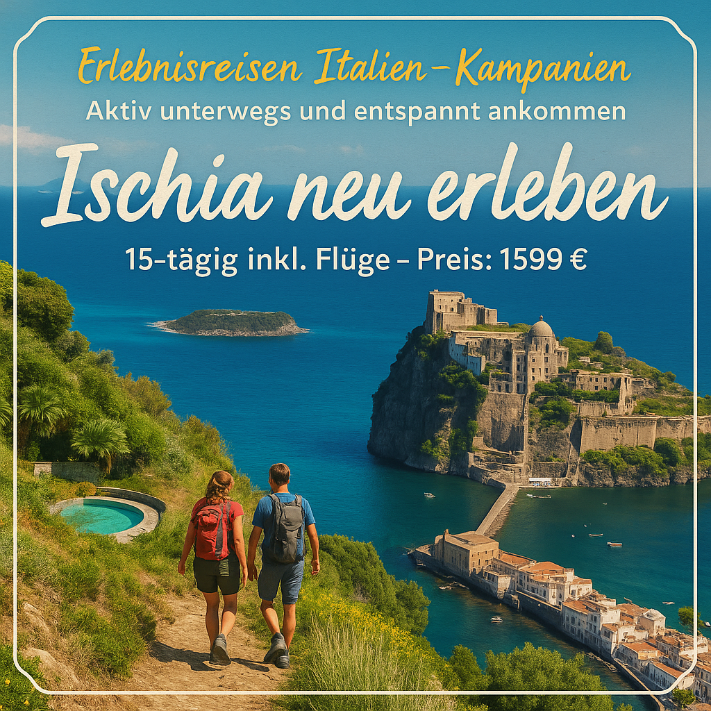 Erlebnisreisen Italien - Kampanien: Aktiv unterwegs und entspannt ankommen - Ischia neu erleben 15-tägig inkl. Flüge 4-Sterne-Hotel mit Halbpension