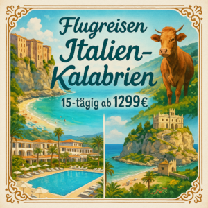 Flugreisen Italien - Kalabrien: Neue Wohlfühloase am Meer entdecken 15-tägig inkl. Flüge 4-Sterne-Hotel mit Halbpension Plus bzw. All Inclusive Ink