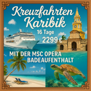 Kreuzfahrten Karibik: Kreuzfahrt mit der MSC Opera ab/ab La Romana inkl. Badeaufenthalt in der Dominikanischen Republik 16-tägig inkl. Flüge 4-Stern