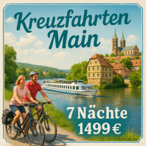 Kreuzfahrten Main: Rad & Schiff Flusskreuzfahrt mit MS Casavona ab Frankfurt am Main/an Bamberg 7 Nächte Mittelklasseschiff mit Vollpension  Inkl. 7-