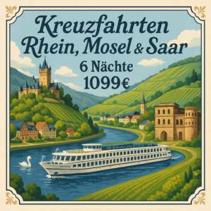 Kreuzfahrten Rhein, Mosel & Saar: Flusskreuzfahrt mit MS COMPASS OPERA ab/an Köln 6 Nächte  Premium-Schiff mit All Inclusive Inkl. 40 € Ausflugsgu