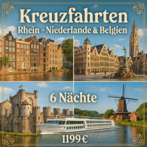 Kreuzfahrten Rhein - Niederlande & Belgien: Flusskreuzfahrt mit MS COMPASS OPERA ab/an Köln 6 Nächte Premium-Schiff mit All Inclusive Inkl. 40 € A