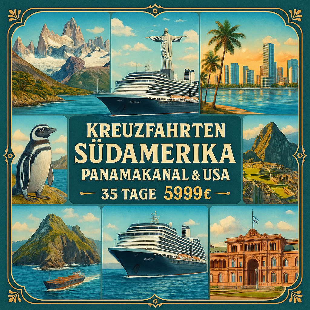 Kreuzfahrten Südamerika, Panamakanal & USA: Kreuzfahrt mit Oosterdam ab Buenos Aires an Fort Lauderdale inkl. Nachprogramm in Miami 35-tägig inkl. F