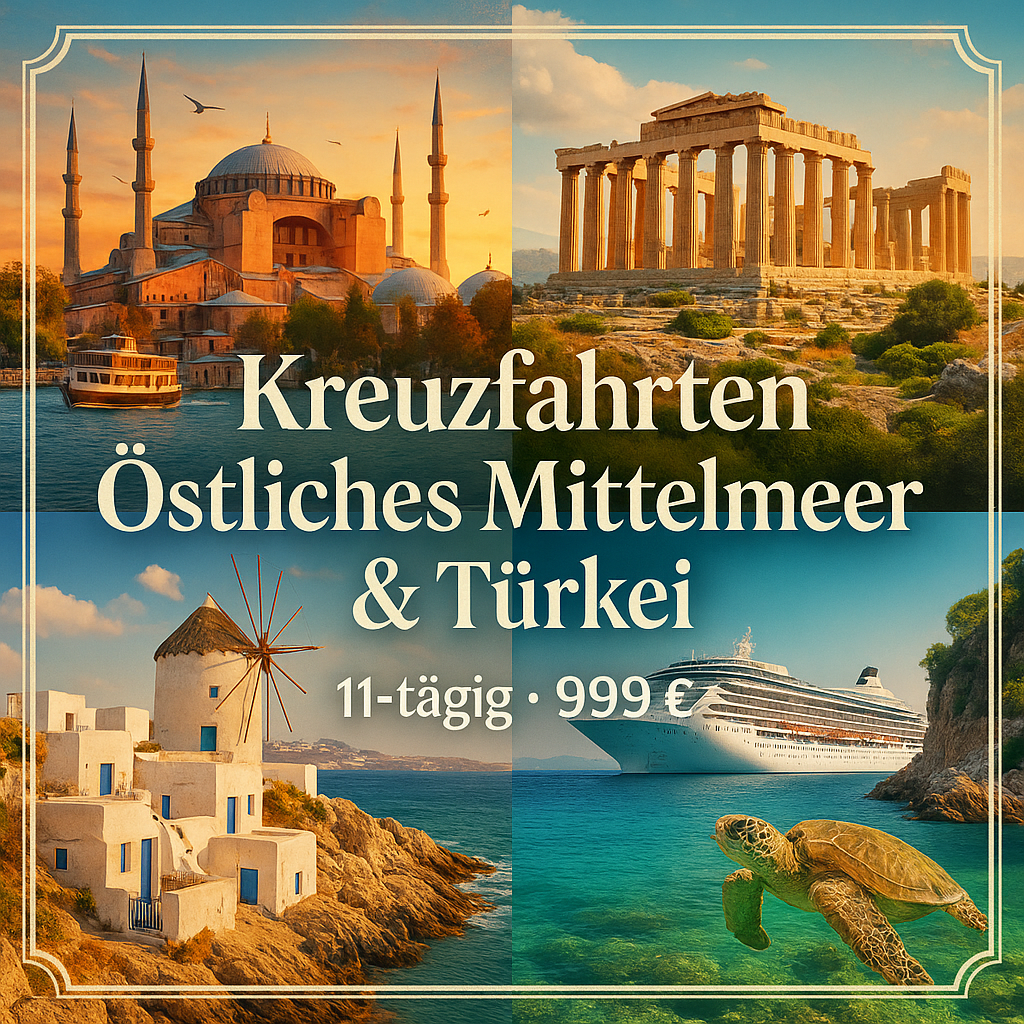 Kreuzfahrten Östliches Mittelmeer & Türkei - Istanbul: Kreuzfahrt mit AROYA ab/an Istanbul inkl. 3 Nächte in Istanbul 11-tägig inkl. Flüge 4-Ster