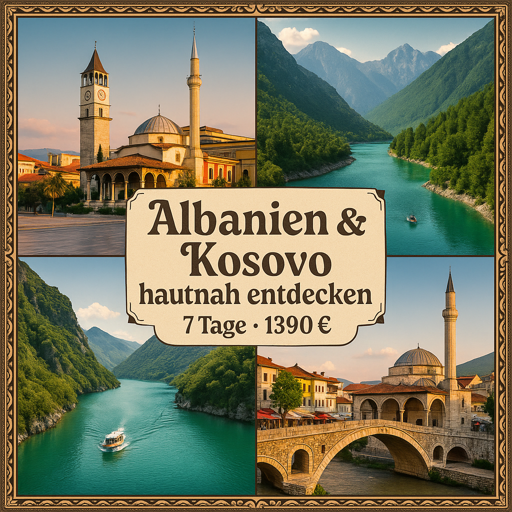 Rundreisen Albanien & Kosovo: Individuelle Rundreise ab/an Tirana: Albanien und Kosovo hautnah entdecken 6 Nächte Vor- und Nachprogramm sowie weitere