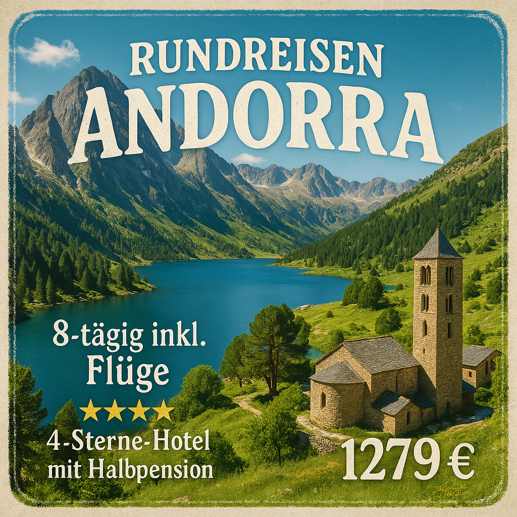 Rundreisen Andorra: In den Pyrenäen Naturwunder bestaunen und genießen 8-tägig inkl. Flüge 4-Sterne-Hotel mit Halbpension Inkl. Ausflüge & Eintri