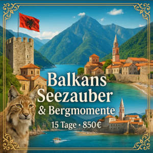 Rundreisen Balkan: Flexible Mietwagen-Rundreise ab/an Tirana: Balkans Seezauber & Bergmomente 14 Nächte Route, Dauer und weitere Reisebestandteile fl