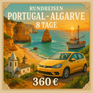 Rundreisen Portugal - Algarve: Flexible Mietwagen-Rundreise ab/an Faro: Zwischen Lagune und Atlantik 7 Nächte Route, Dauer und weitere Reisebestandte