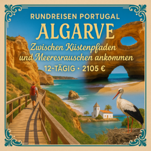 Rundreisen Portugal - Algarve: Zwischen Küstenpfaden und Meeresrauschen ankommen 12-tägig inkl. Flüge 3-/4-Sterne-Hotels mit Frühstück Inkl. 5 in Erlebnisferien und Abenteuerreisen online kaufen Rundreisen Portugal - Algarve: Zwischen Küstenpfaden und Meeresrauschen ankommen 12-tägig inkl. Flüge 3-/4-Sterne-Hotels mit Frühstück Inkl. 5 in Erlebnisferien und Abenteuerreisen online kaufen