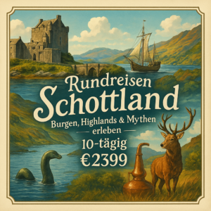 Rundreisen Schottland: Burgen, Highlands & Mythen erleben 10-tägig inkl. Flüge Mittelklassehotels mit Halbpension Inkl. Eintritte und Ausflüge i. W