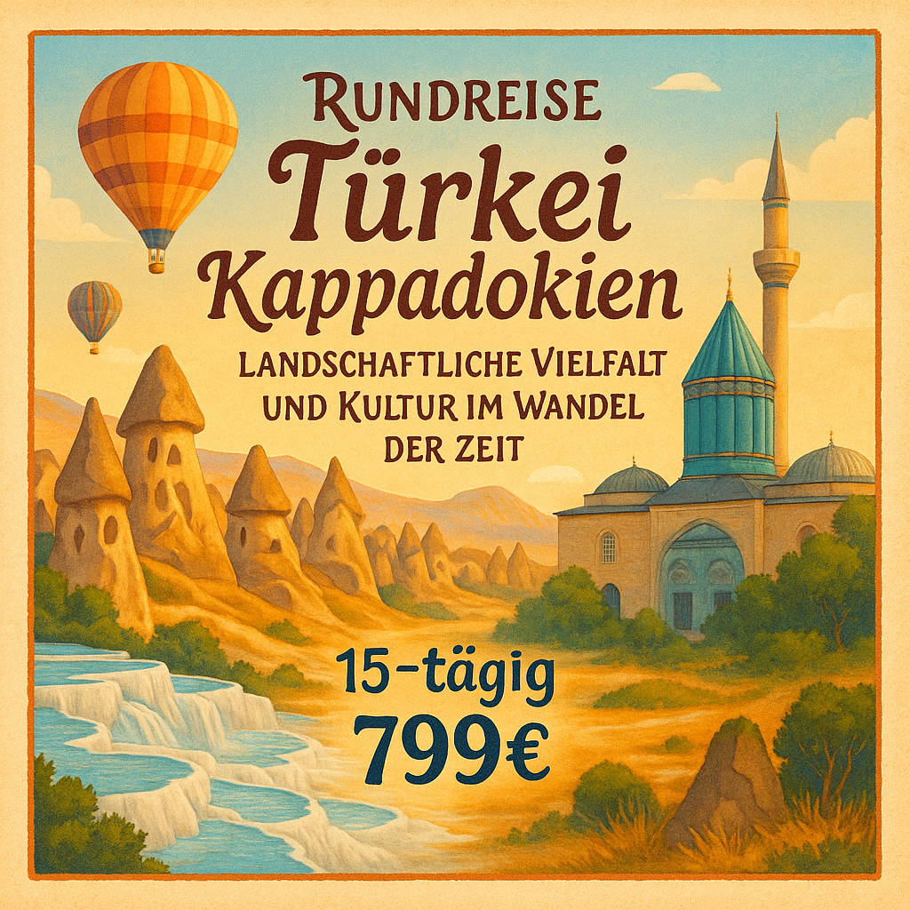 Rundreisen Türkei - Kappadokien: Landschaftliche Vielfalt und Kultur im Wandel der Zeit 15-tägig inkl. Flüge 4-Sterne-Hotels mit Halbpension / 5-St