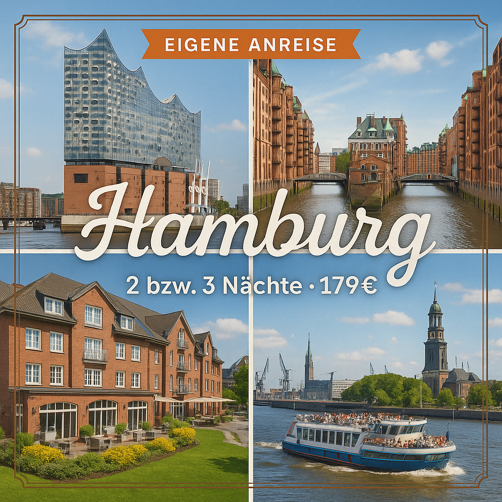 Eigene Anreise Hamburg: Städtereise im Best Western Premier Alsterkrug 2 bzw. 3 Nächte 4-Sterne-Hotel mit Frühstück Inkl. große Hafenrundfahrt